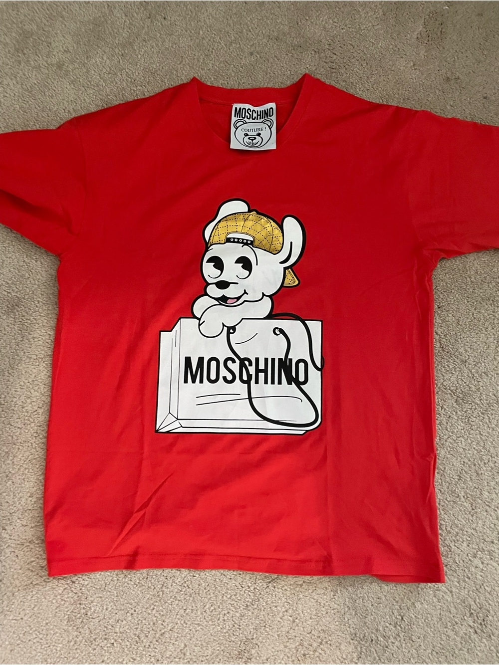 Kids Moschino Red Graphic Tee